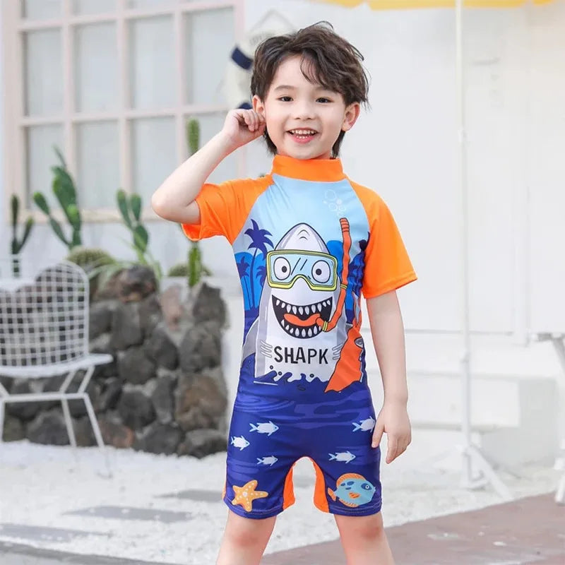 Costume da bagno per bambini e ragazzi, maniche lunghe, stampa frutta, protezione solare, costume da bagno estivo per la spiaggia, taglie 3 4 5 6 7 8 10 anni