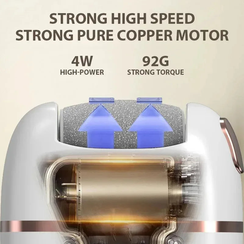 Portable Pedicure Machine Electric Foot Callus Remover, Type-C Rechargeable 2 Speed Heel Dead Skin Grinder for Soft Smooth Feet