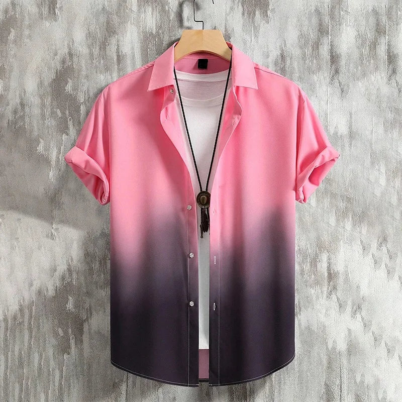 Camicia estiva con stampa floreale 3D graffiti, moda casual, business, camicia hawaiana, uomo, donna, camicia con bottoni, Ropa De Hombre