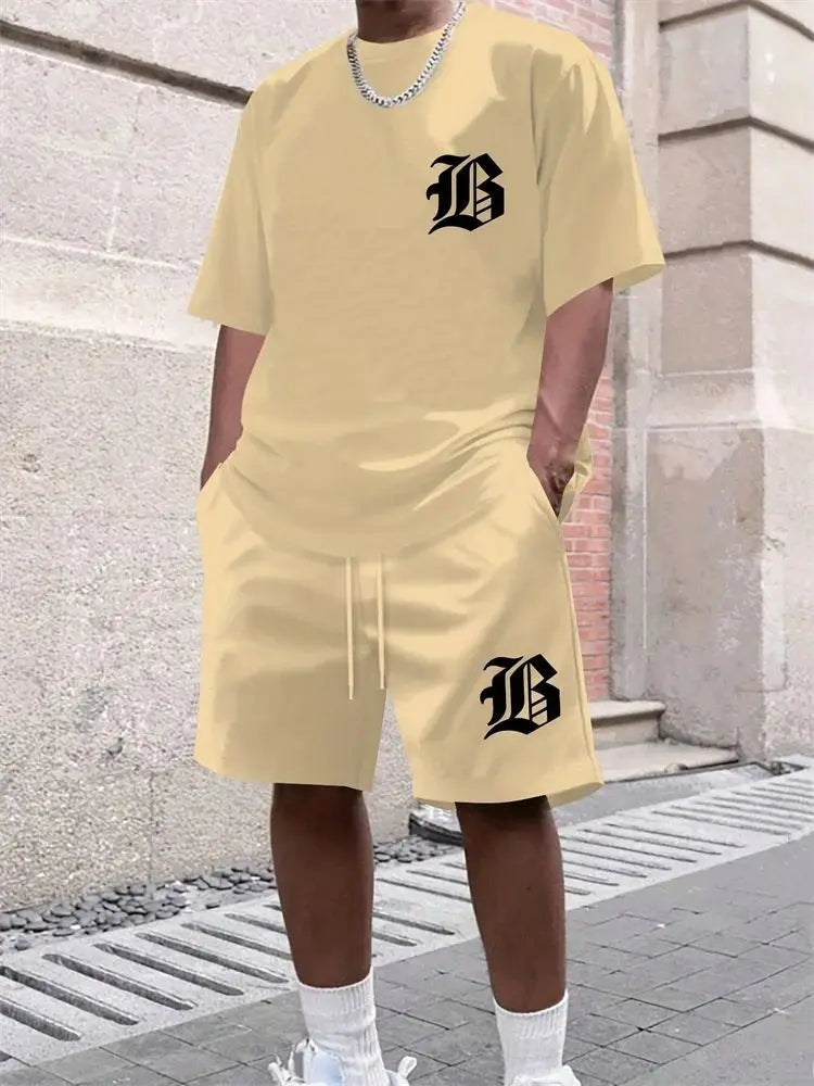 Completo casual da uomo estate 2025, stampa 3D, abbigliamento sportivo estivo, streetwear, set di pantaloncini per attività all'aperto