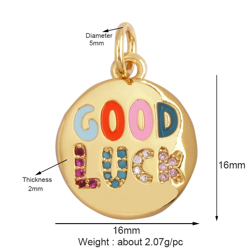 Ciondolo con espressione di gioia e pianto, "Amore, chiamami", in colore oro, forniture per la creazione di gioielli, collane e bracciali L92