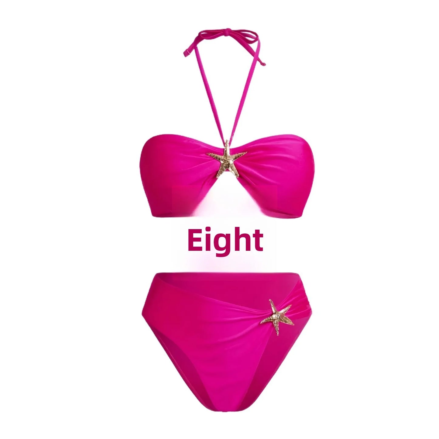 Bikini sexy a tre pezzi, costume da bagno senza spalline da donna, gonna da spiaggia, tessuto in poliestere ad asciugatura rapida, tinta unita, per adulti.