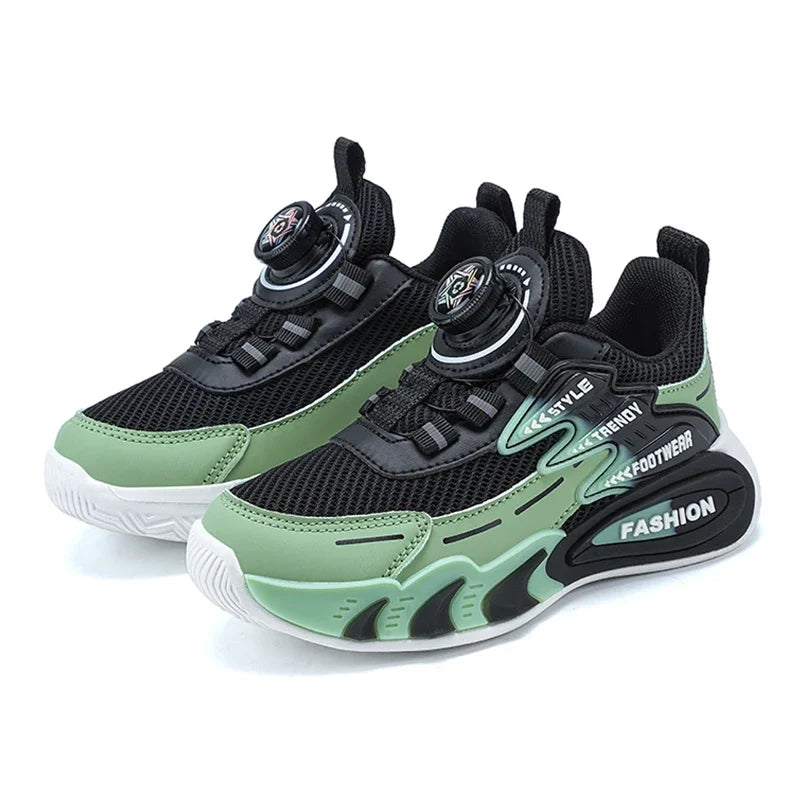 Scarpe da ginnastica alla moda per bambini, scarpe casual per la scuola e per camminare, in mesh traspirante, per esterni, per la corsa, lo sport e il tennis.