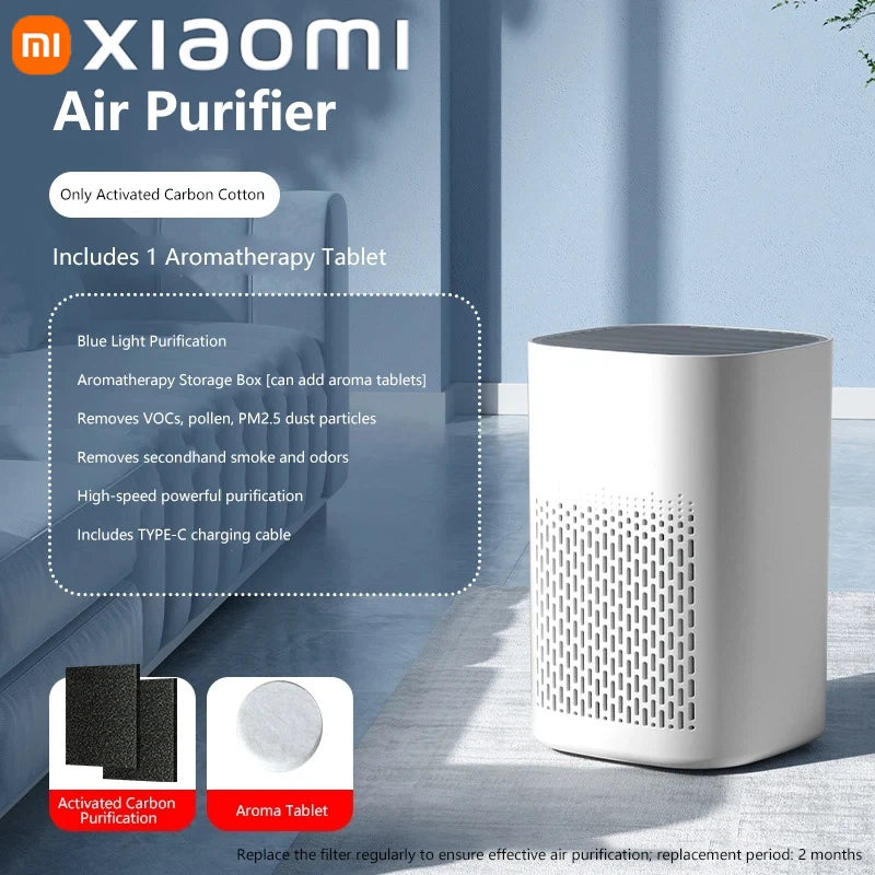 Xiaomi Air Purifier Smoke Odor Negative Ion Generator Household HEPA Air Purifier Efficient Purify Air Formaldehyde For Car Room