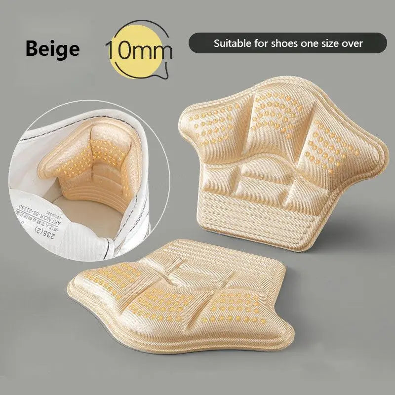 Protezioni per tallone 5D da uomo, adesivi per scarpe in pelle comode, cuscinetti per scarpe da ginnastica, solette per alleviare il dolore ai piedi, inserti imbottiti regolabili per la cura dei piedi.