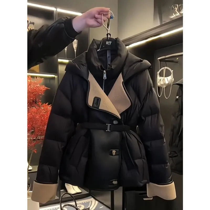 2026 Winter Women's Clothing Design Feels Slim Waist Coat Cotton-Padded Female New Fashion Joker Jacket Warm Cold Overwear