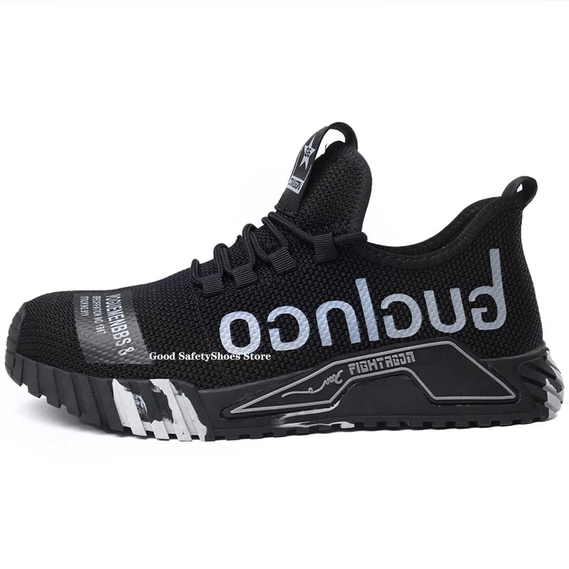 Moda 2024 Stivali da lavoro antinfortunistici da uomo Anti-schiacciamento Anti-perforazione Scarpe da lavoro alte antinfortunistiche Stivali da lavoro indistruttibili da uomo