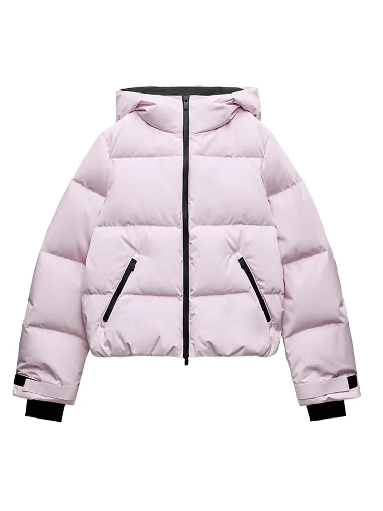 Lady Elegant Younger Thick Skiwear Clothes 2026 Stylish Cute Shaping 2 Piece Set Women's High End Street Sport Cotton Jumpsuit