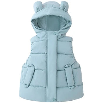 Gilet da bambino autunno/inverno 2-6 anni, caldo, tinta unita, senza maniche, con cappuccio e cerniera, gilet da bambina, regalo di compleanno, abbigliamento per bambini