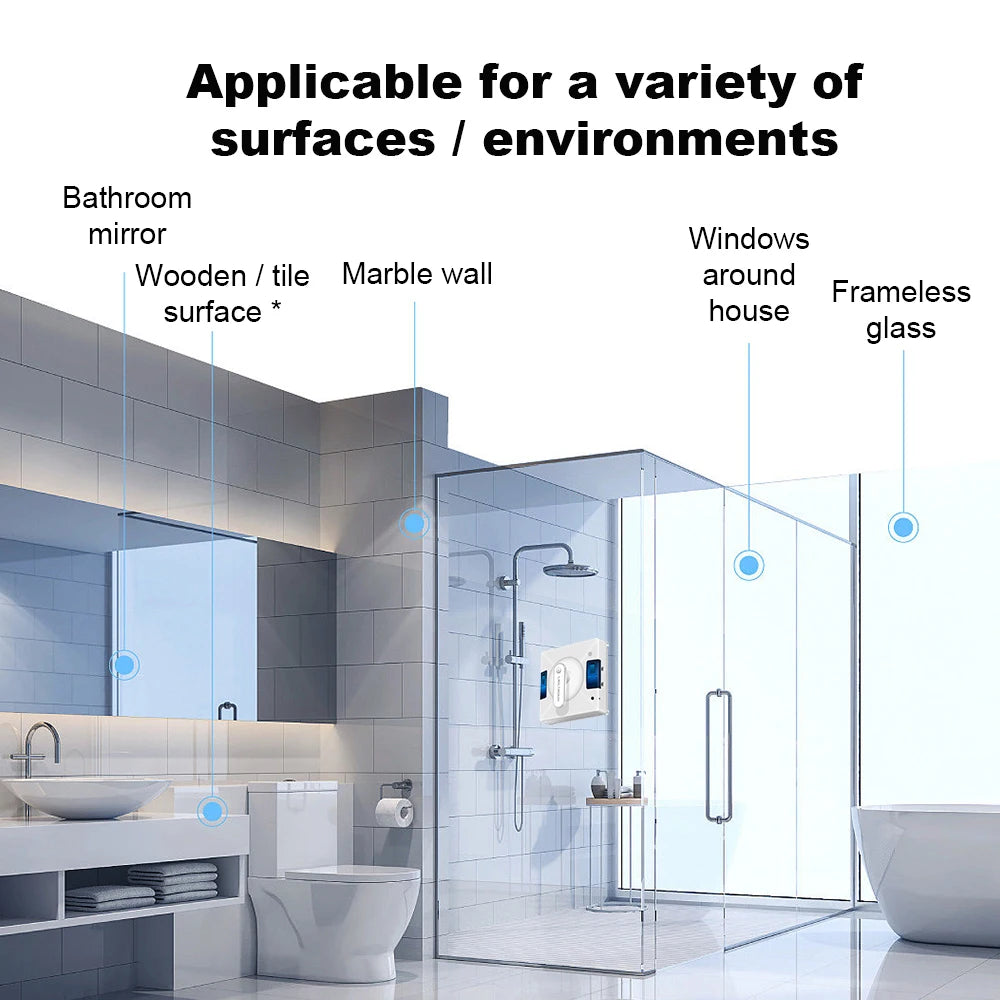 Window Cleaning Robot Liectroux YW509, 2-Way Water Spray,Home Glass Floor Wall Robot Window Cleaner,Strong Vacuum