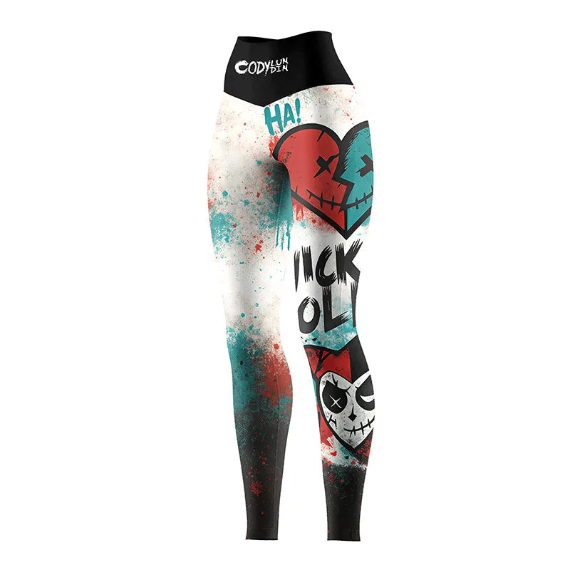 Cody Lundin Custom logo Full Compression Printed Sports Gym Pants Women's Breathable Quick Dry MMA Grappling Jiu jitsu leggings