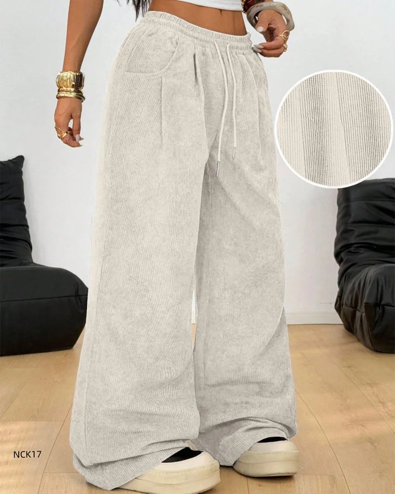 Women's High Waist Sweatpants Casual Loose Joggers Classic Baggy Streetwear Sport Dance Y2K Wide-leg Drawstring Pants