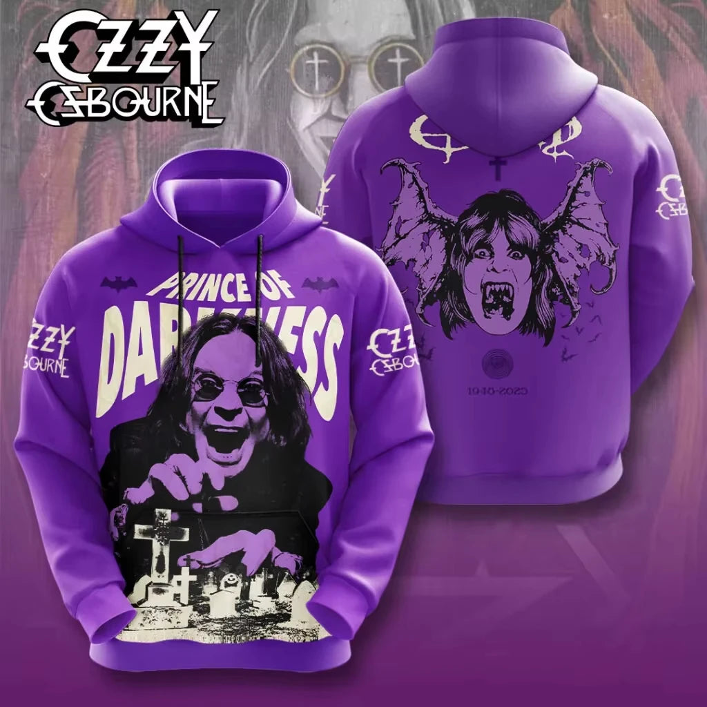Felpa da uomo New Rock Ozzy Osbourne Band con stampa 3D Felpe da uomo e da donna Moda Street Felpa da donna Cappotto Hip Hop Sudadera