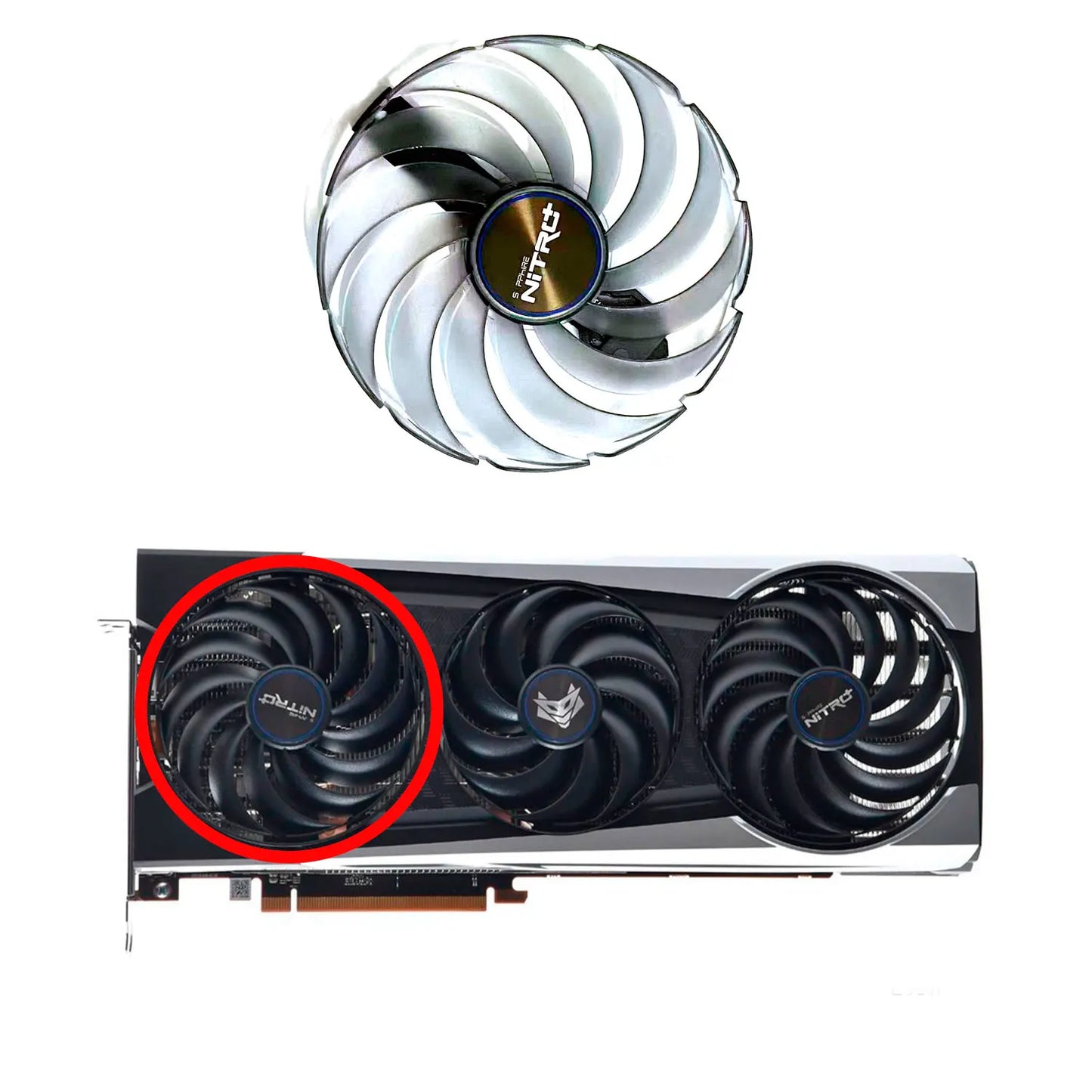 Nuova ventola di raffreddamento a LED FDC10U12D9-C FDC10H12D9-C compatibile con le schede grafiche Sapphire NITRO+ AMD Radeon RX 6700 6800 6900 XT
