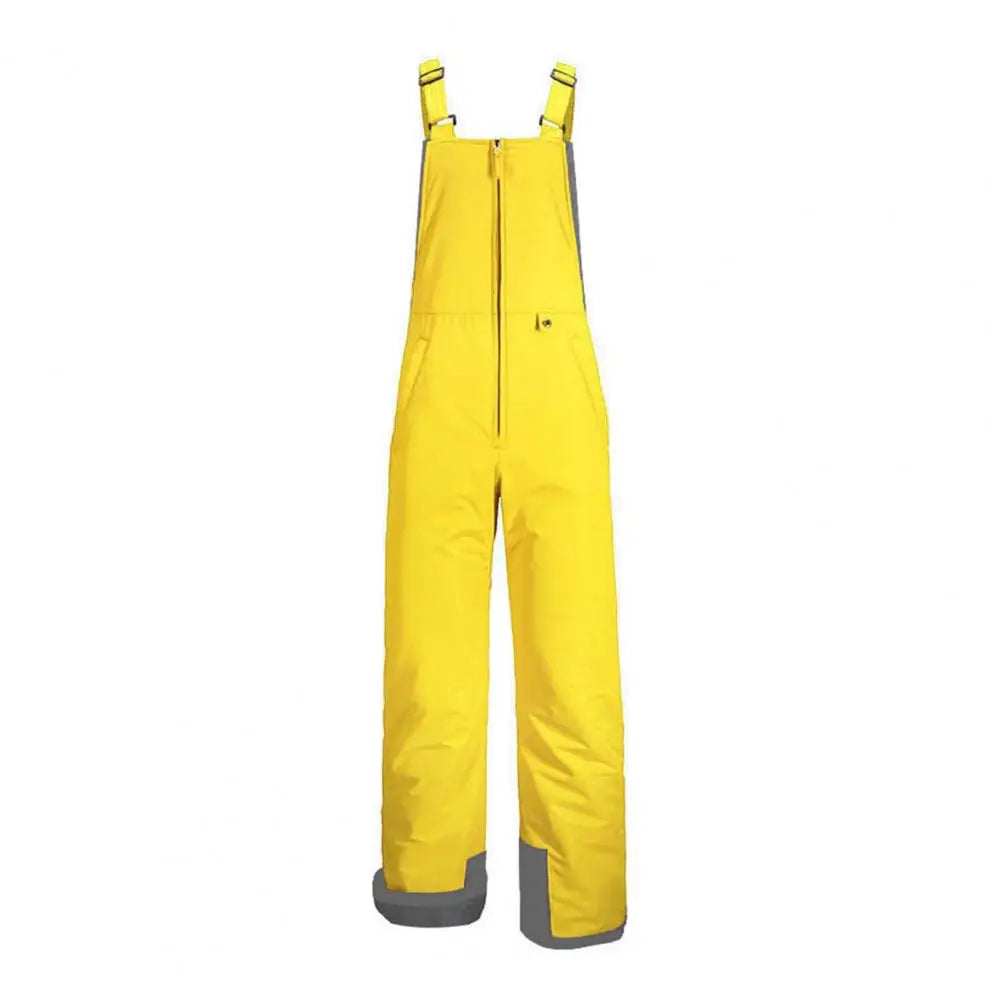 Insulated Ski Pants Unisex Jumpsuit Waterproof Ski Bib Overalls with Zip-up Front Closure Windproof Winter Snowboarding Pants