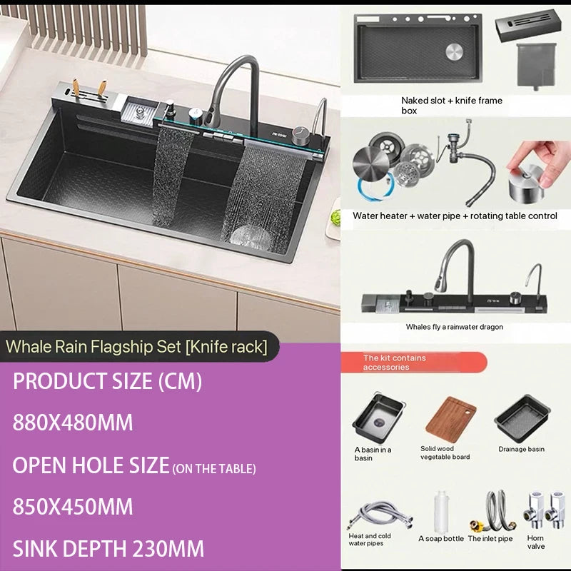 Household Smart Fruit & Vegetable Purification Double Sink SUS304 Water Catalyst Pesticide Residue Removal Multifunctional