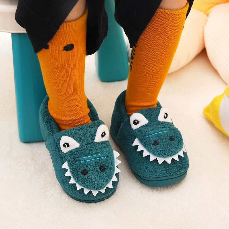 Pantofole calde foderate in peluche per bambini, pantofole con personaggi dei cartoni animati per autunno/inverno, pantofole da casa con suola morbida antiscivolo