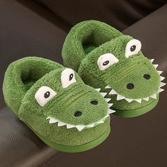 Pantofole calde foderate in peluche per bambini, pantofole con personaggi dei cartoni animati per autunno/inverno, pantofole da casa con suola morbida antiscivolo
