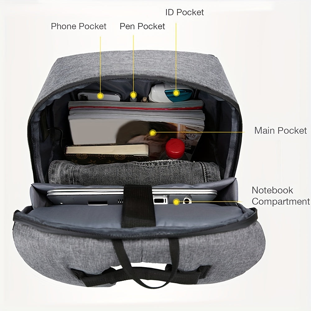 Zaino antifurto da uomo per laptop, borsa da viaggio capiente per lavoro, borsa a tracolla
