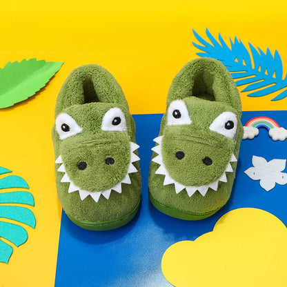 Pantofole calde foderate in peluche per bambini, pantofole con personaggi dei cartoni animati per autunno/inverno, pantofole da casa con suola morbida antiscivolo