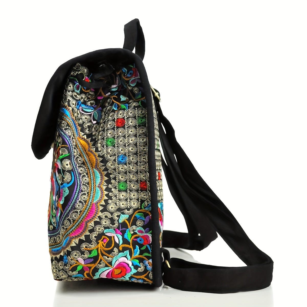 Zaino da donna GUDAOBELL vintage ricamato, borsa da viaggio in stile etnico, borsa a tracolla.