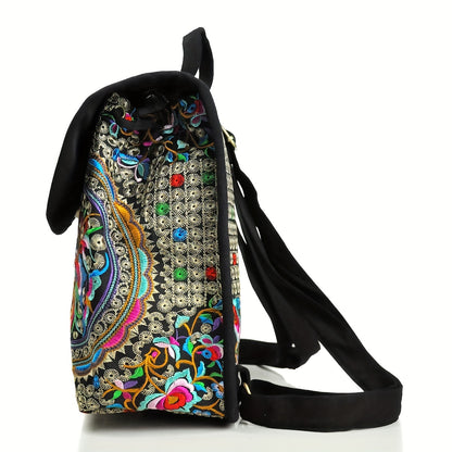 Zaino da donna GUDAOBELL vintage ricamato, borsa da viaggio in stile etnico, borsa a tracolla.