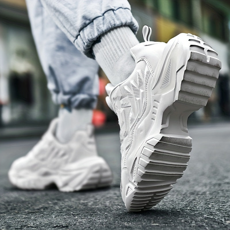 Scarpe da corsa traspiranti da uomo - Sneakers leggere con suola in TPU ammortizzata, chiusura con lacci, suola in gomma antiscivolo - Ideali per palestra, jogging e allenamento in tutte le stagioni, design a righe, calzata comoda, perfette per gli appass