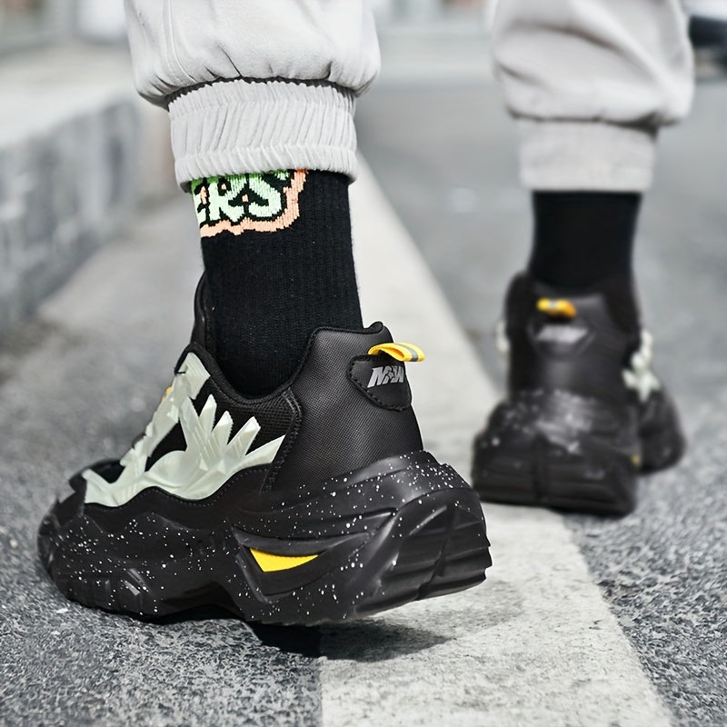 Scarpe da corsa traspiranti da uomo - Sneakers leggere con suola in TPU ammortizzata, chiusura con lacci, suola in gomma antiscivolo - Ideali per palestra, jogging e allenamento in tutte le stagioni, design a righe, calzata comoda, perfette per gli appass