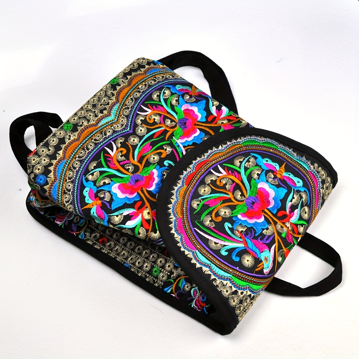 Zaino da donna GUDAOBELL vintage ricamato, borsa da viaggio in stile etnico, borsa a tracolla.