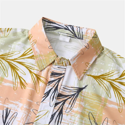 Completo uomo 2024 con stampa patchwork, risvolto, maniche corte, camicia casual, pantaloncini da spiaggia, abbigliamento streetwear estivo, vacanze, completo hawaiano, taglie S-5XL.