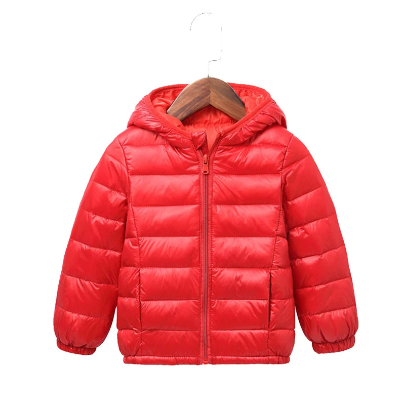 2-9Y NUOVE giacche per bambini e bambine, piumino d'anatra bianco, giacca sportiva invernale alla moda, capospalla, giacca per bambini, abbigliamento per bambine, cappotto invernale caldo