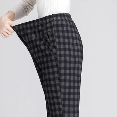 Plus Size Mother's Straight Trousers Loose High Elastic Elastic Pants Middle-aged Women Autumn Winter Pants Female Trousers