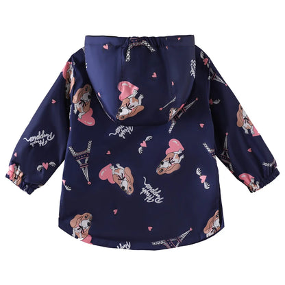 LZH Set di abbigliamento per bambini Autunno Inverno Bambina Vestiti per neonate Giacca impermeabile + pantaloni Completo sportivo per bambini