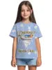 T-shirt a maniche corte con scollo rotondo da ragazza, modello coreano, vestibilità ampia, casual e versatile, estate 2025.