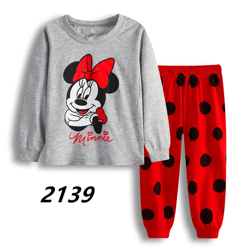 Nuovi set di pigiami per bambini primavera autunno, abbigliamento per ragazzi, pigiami di Lightyear, set di Cars, pigiami di cotone per ragazze di Minnie e Tigger.