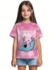 T-shirt a maniche corte con scollo rotondo da ragazza, modello coreano, vestibilità ampia, casual e versatile, estate 2025.