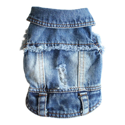 Abbigliamento per gatti Sphinx per gatti di piccola, media e grande taglia, giacca di jeans per gatti lavata scura, cappotto in denim per primavera e autunno, costume per gatti, abbigliamento per animali domestici