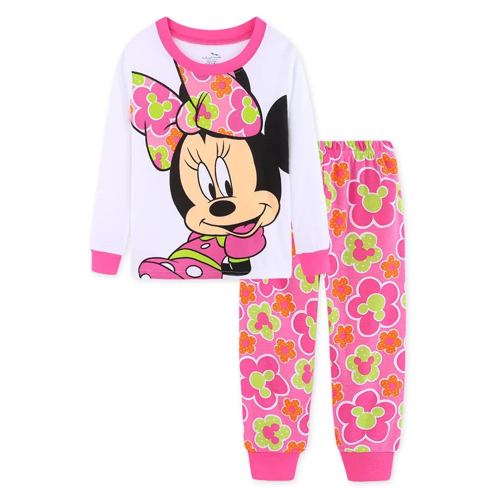 Nuovi set di pigiami per bambini primavera autunno, abbigliamento per ragazzi, pigiami di Lightyear, set di Cars, pigiami di cotone per ragazze di Minnie e Tigger.