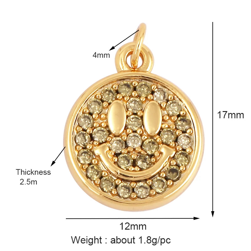 Ciondolo con espressione di gioia e pianto, "Amore, chiamami", in colore oro, forniture per la creazione di gioielli, collane e bracciali L92