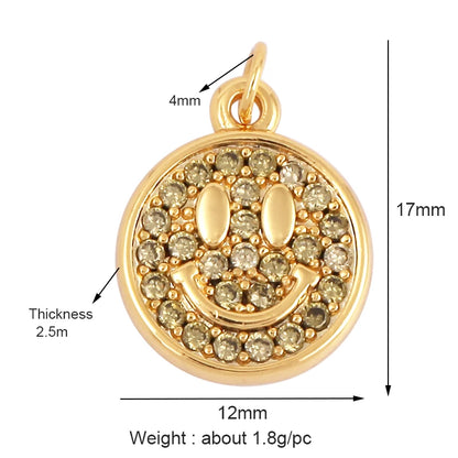 Ciondolo con espressione di gioia e pianto, "Amore, chiamami", in colore oro, forniture per la creazione di gioielli, collane e bracciali L92
