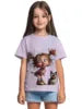 T-shirt a maniche corte con scollo rotondo da ragazza, modello coreano, vestibilità ampia, casual e versatile, estate 2025.