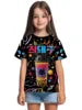 T-shirt a maniche corte con scollo rotondo da ragazza, modello coreano, vestibilità ampia, casual e versatile, estate 2025.