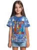 T-shirt a maniche corte con scollo rotondo da ragazza, modello coreano, vestibilità ampia, casual e versatile, estate 2025.