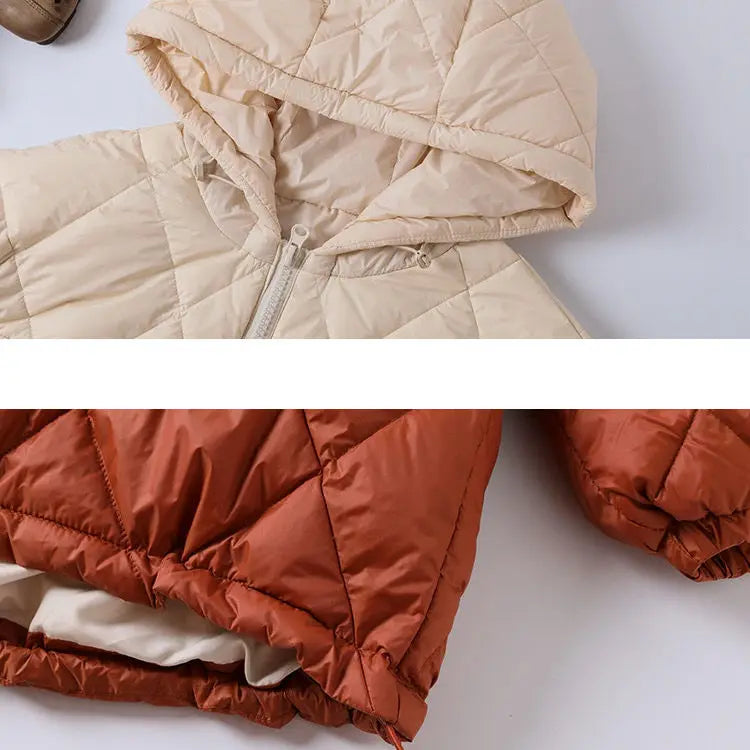 2021 Women's Autumn and Winter New Lightweight Jacket Casual Loose Hooded Pullover Warm Puffer Jacket Women's Clothing   J15478