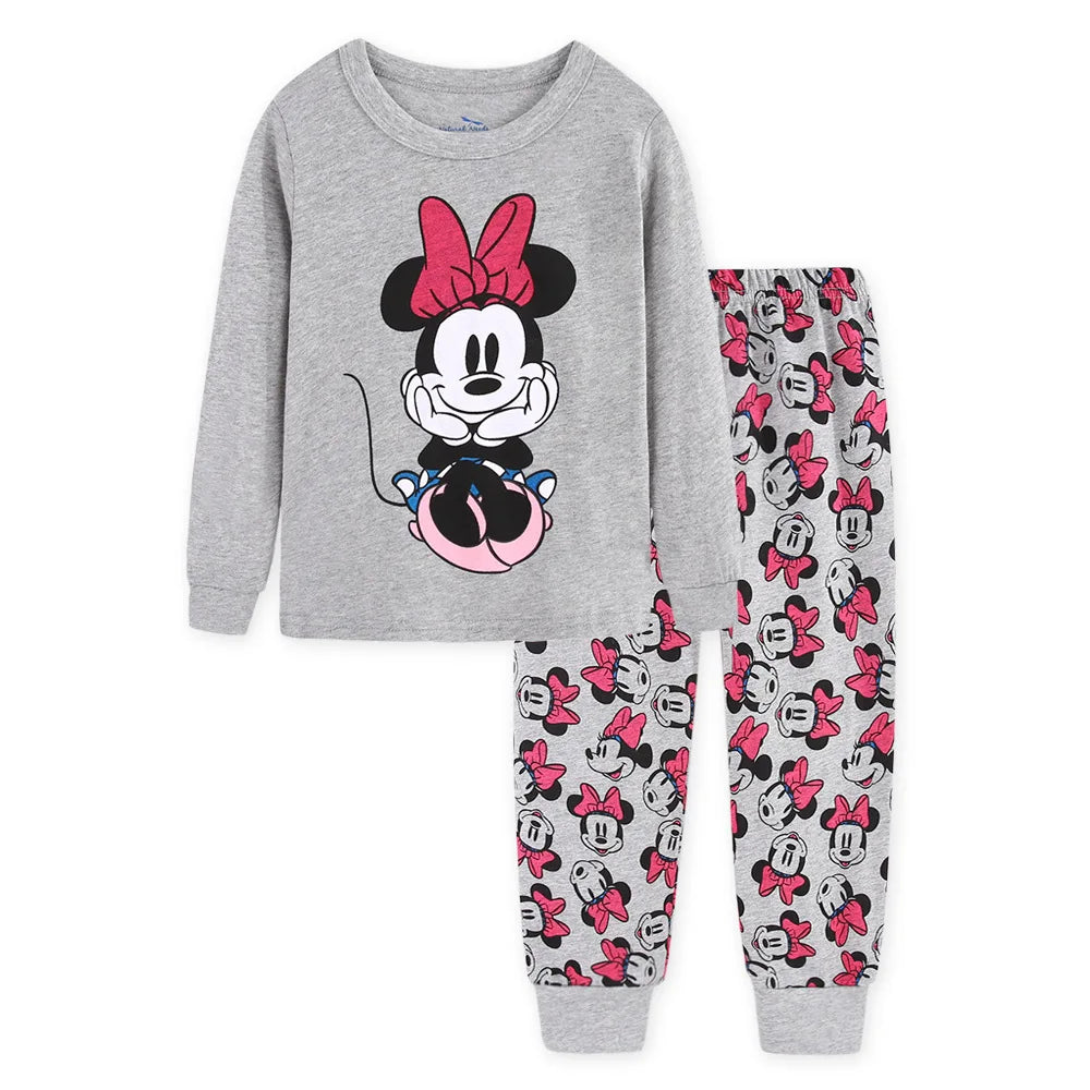 Nuovi set di pigiami per bambini primavera autunno, abbigliamento per ragazzi, pigiami di Lightyear, set di Cars, pigiami di cotone per ragazze di Minnie e Tigger.