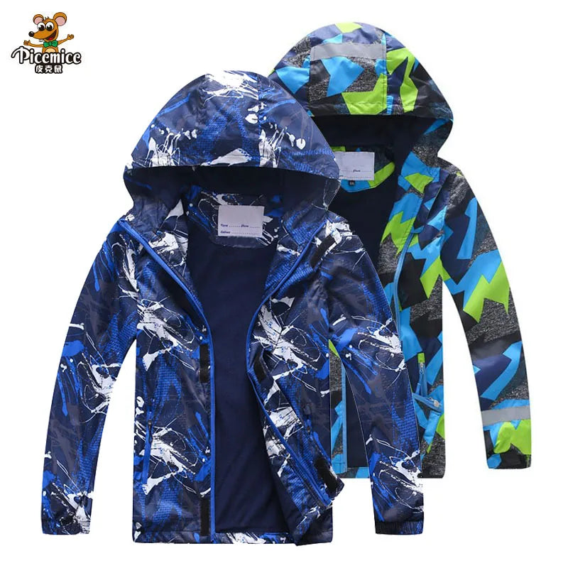 Giacche impermeabili e antivento per bambini e bambine, primavera autunno, capispalla, giacche sportive alla moda, cappotti a doppio strato per bambini