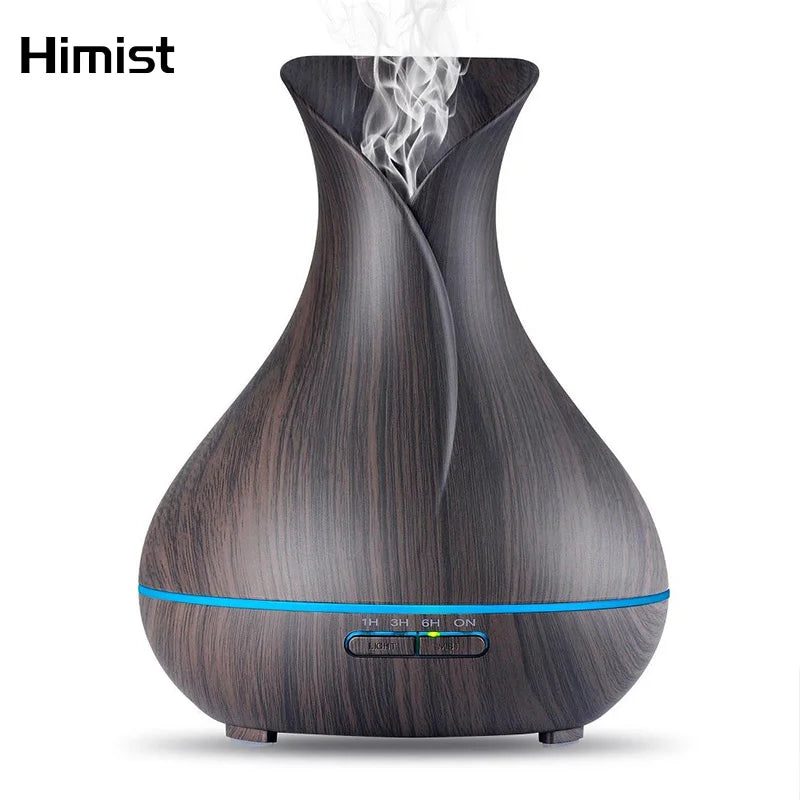 Remore Control Electric Ultrasonic Vase Aromatherapy Essential Oil Diffuser Cool Mist Air Humidifier for Home Room Fragrance
