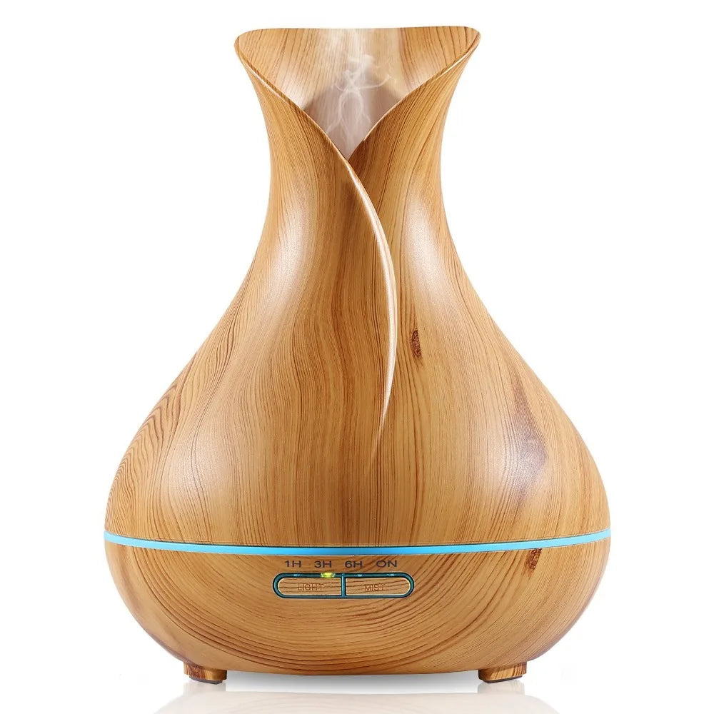 Remore Control Electric Ultrasonic Vase Aromatherapy Essential Oil Diffuser Cool Mist Air Humidifier for Home Room Fragrance