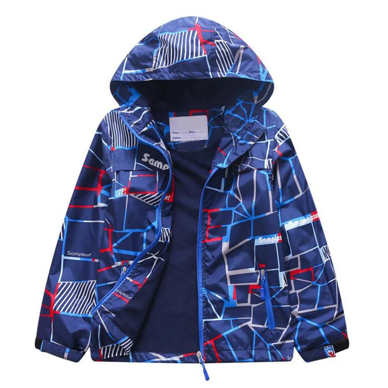 Giacche impermeabili e antivento per bambini e bambine, primavera autunno, capispalla, giacche sportive alla moda, cappotti a doppio strato per bambini