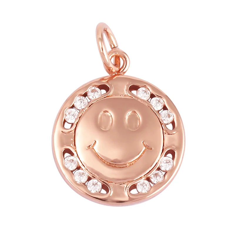 Ciondolo con espressione di gioia e pianto, "Amore, chiamami", in colore oro, forniture per la creazione di gioielli, collane e bracciali L92